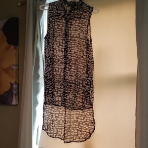 Sheer sleeveless  blouse